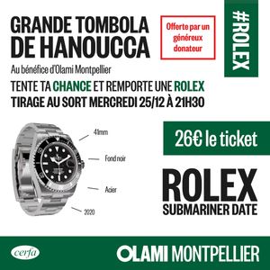Grande Tombola de Hanoucca - Gagne une Rolex !