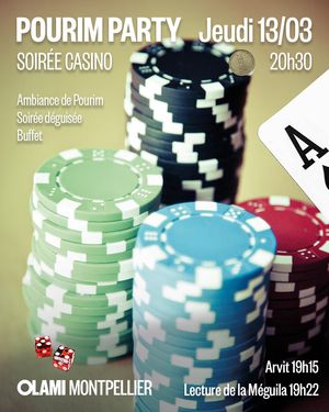Pourim Soirée Casino