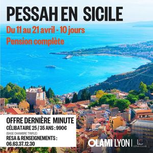 Pessah Celibataire en Sicile