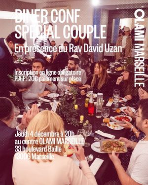 Diner Conf' spécial couple Rav David UZAN