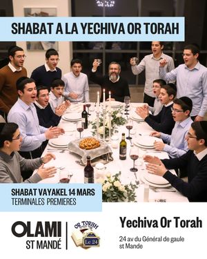 Shabat à La Yéchiva Or Torah