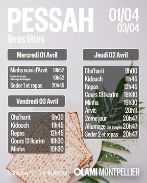 Pessah - Seder & Repas